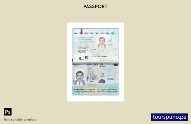 listo para imprimir pasaporte de Suecia nueva plantilla actual